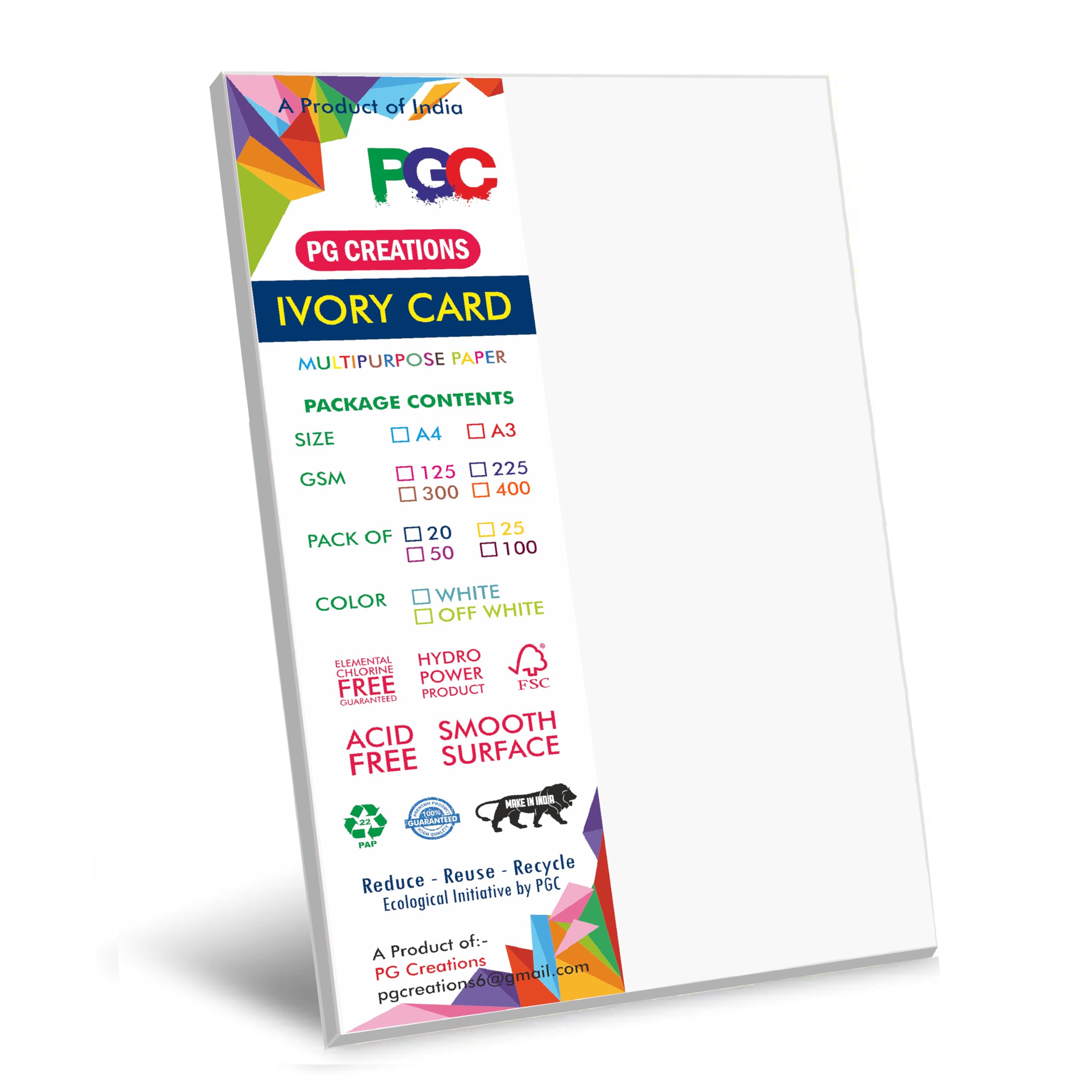 PG Creations Ivory Sheets A4 for Drawing, 8.3x11.7 Inch, A4 Size, Smooth Finish, 400 GSM, White, 20 Sheets (B0DDJK7LCG) Amazon Price History, Amazon Price Tracker