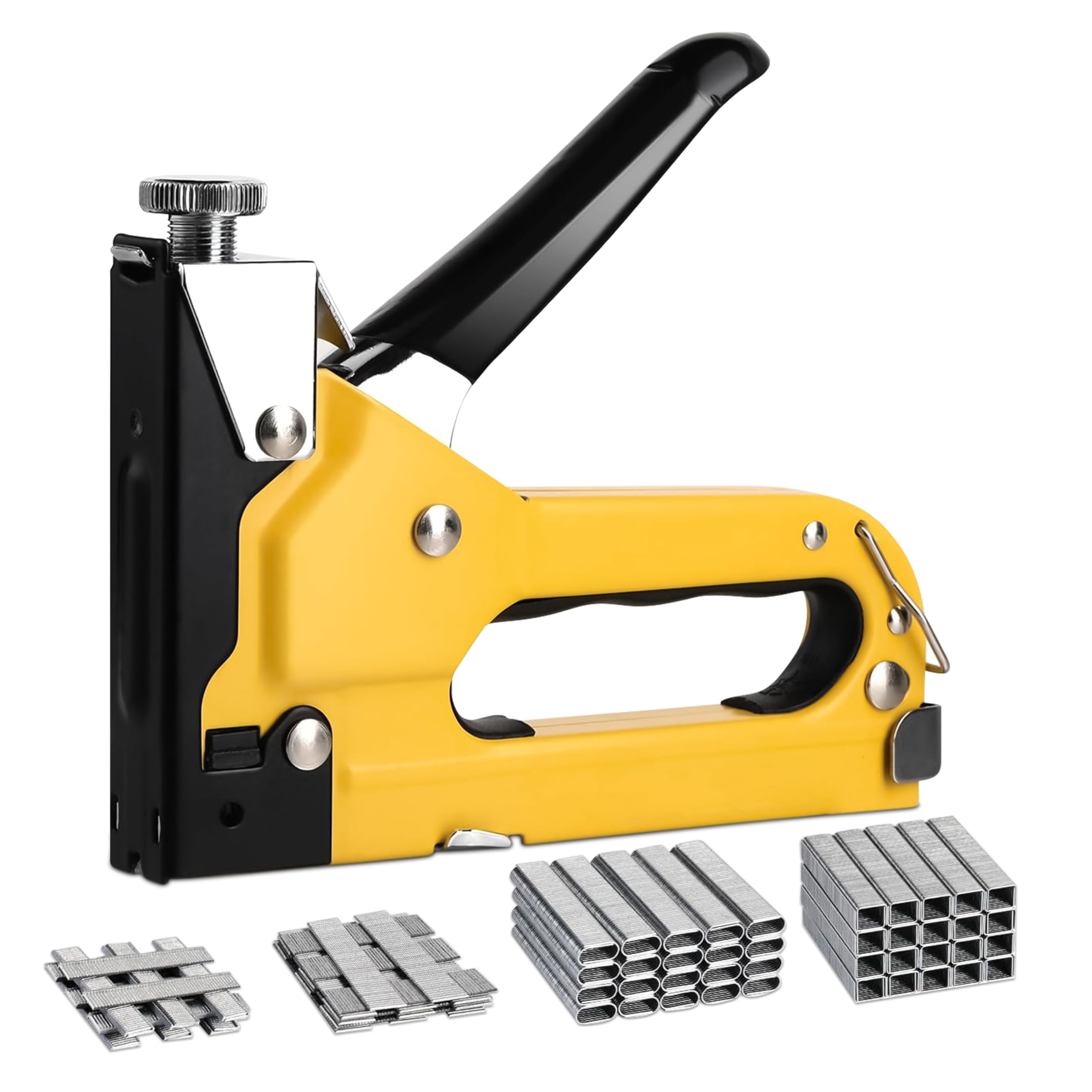 Grapadora profesional 4 en 1 resistente, grapadora manual manual para tapicería, manualidades, madera, construcción