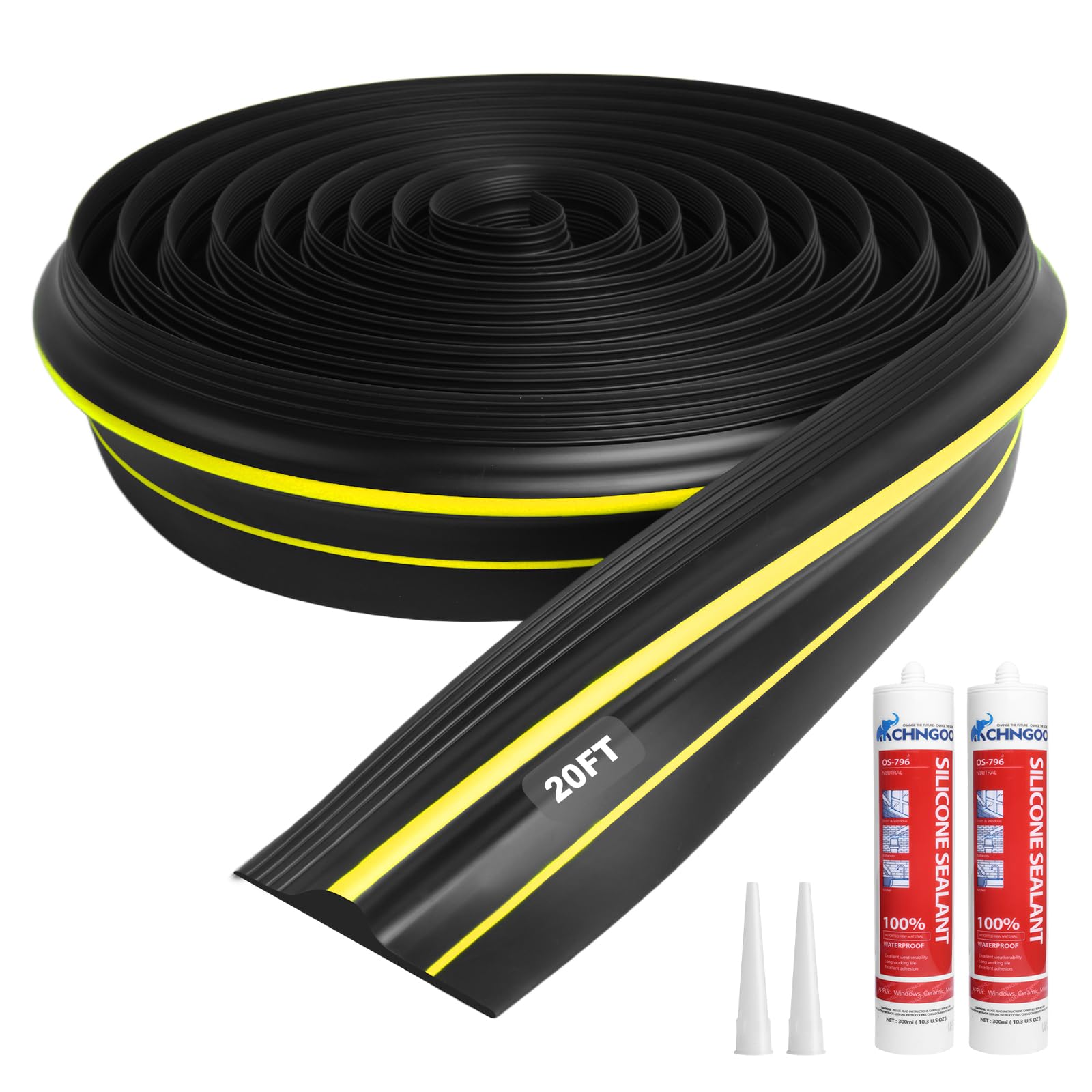 Seuil de porte de garage universel anti-infiltration eau et poussière 6 m