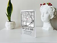 Vista 7 de NEXT DAY SHIP Custom Our First Date Map Block - Couples Map, Where It All Began, Gift for Her, Acrylic Plaque, Custom Location, Couples Gift, Gifts
