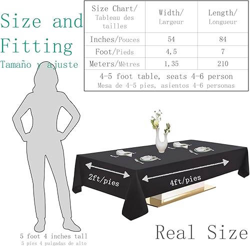 Miniatura 3 de Urby Paquete de 12 manteles rectangulares de plástico, con asientos para 4-6 personas, mantel desechable resistente y empaquetado individualmente