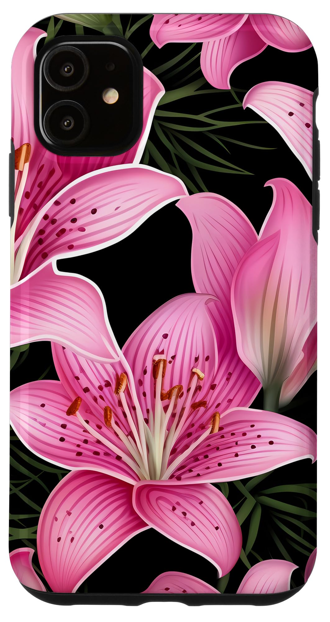 Amazon.com: Pink Lily Flower Floral Case for iPhone 11 : Cell