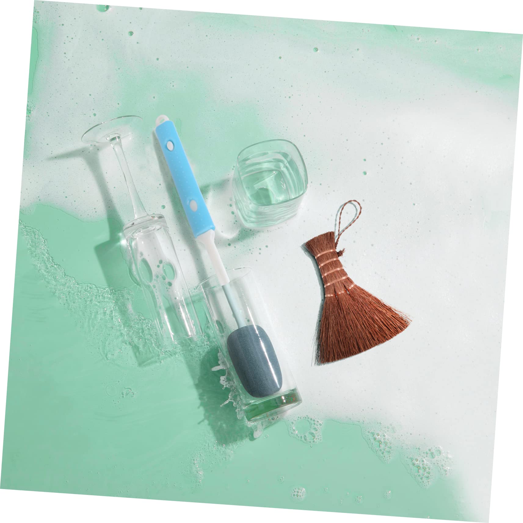 Cabilock 5piezas Cepillo Palma Para Limpieza De Cocina Cepillo De Tazón Hecho Mano Para Platos y Utensilios Diseño Práctico Orificio Para Colgar