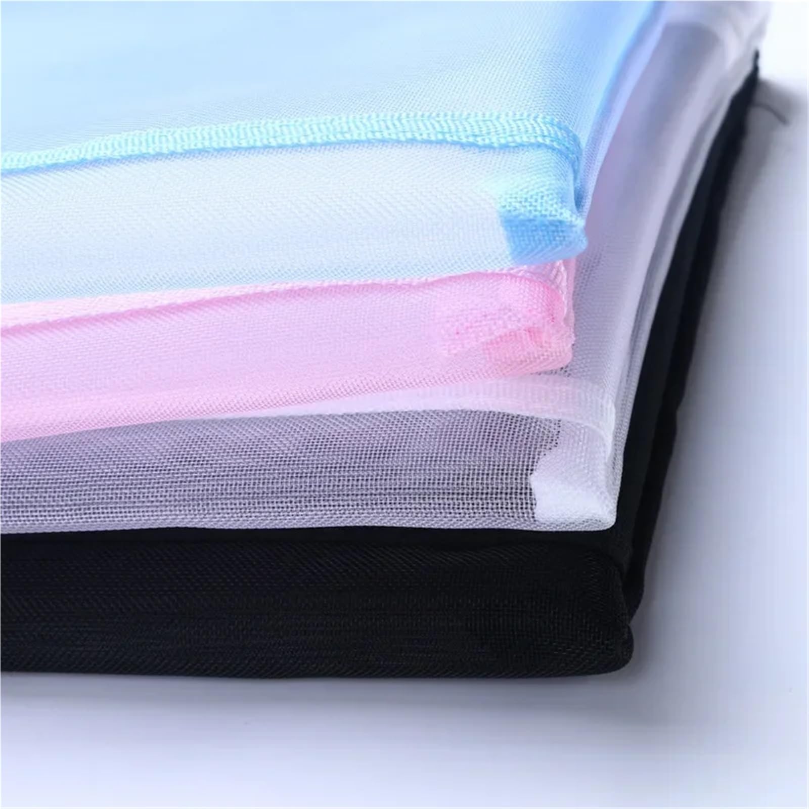 Pochette à Fermeture éclair en Filet, Lot de 30 Pochettes zippées en Maille Simple Couche Multicolores, formats A4 et A6(A6-Black)