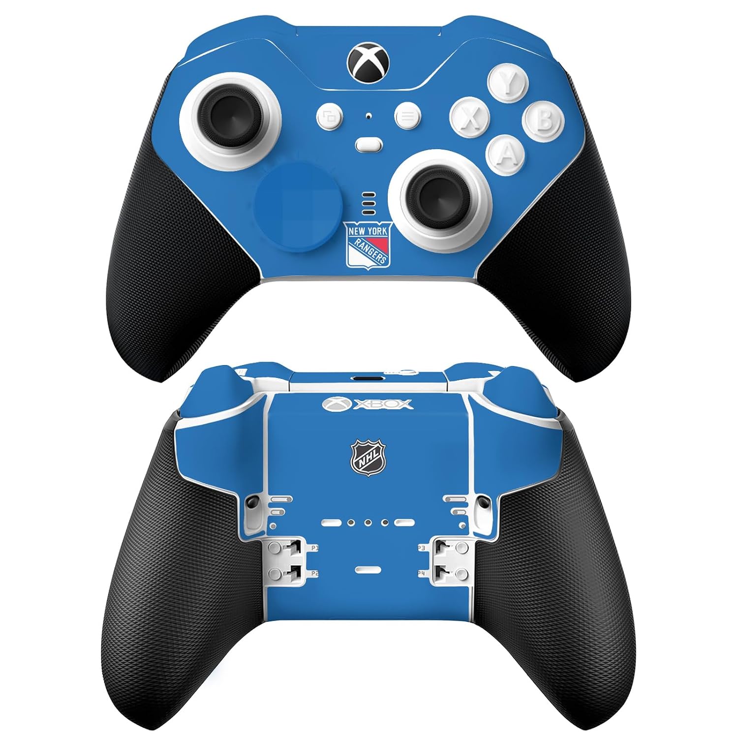 Head Case Designs Officially Licensed NHL Plain New York Rangers Vinyl Sticker Gaming Skin Decal Cover Compatible With Xbox Series X & S Elite Wireless Controller Series 2