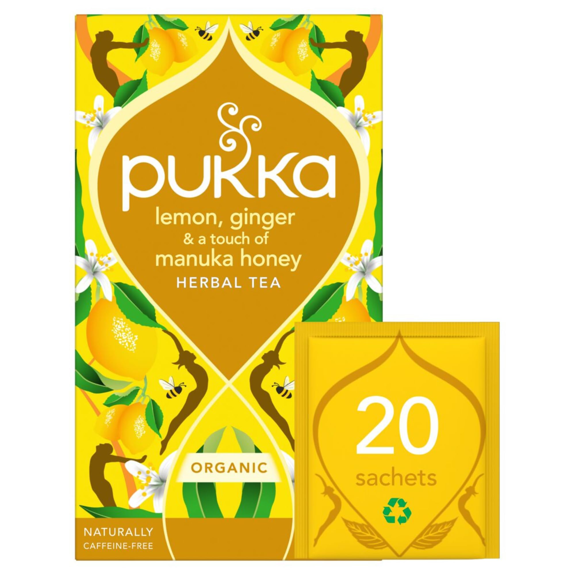 Pukka Herbs Lemon Ginger & Manuka Honey Tea Bags 20 pack
