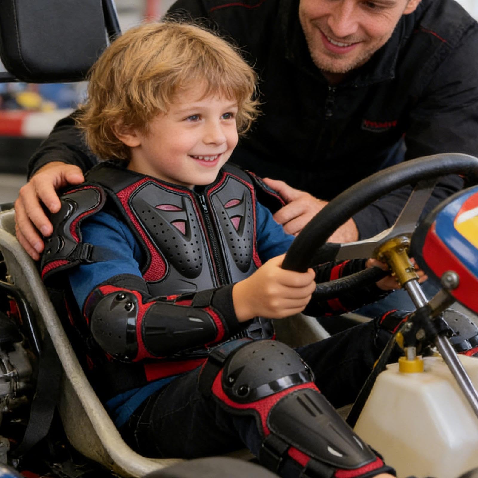 Équipement de Protection Moto Tout-Terrain Set De Protection 5 Pièces avec | Équipement De Protection Thoracique Cyclisme Garçons Filles Trottinette Patins Skateboard