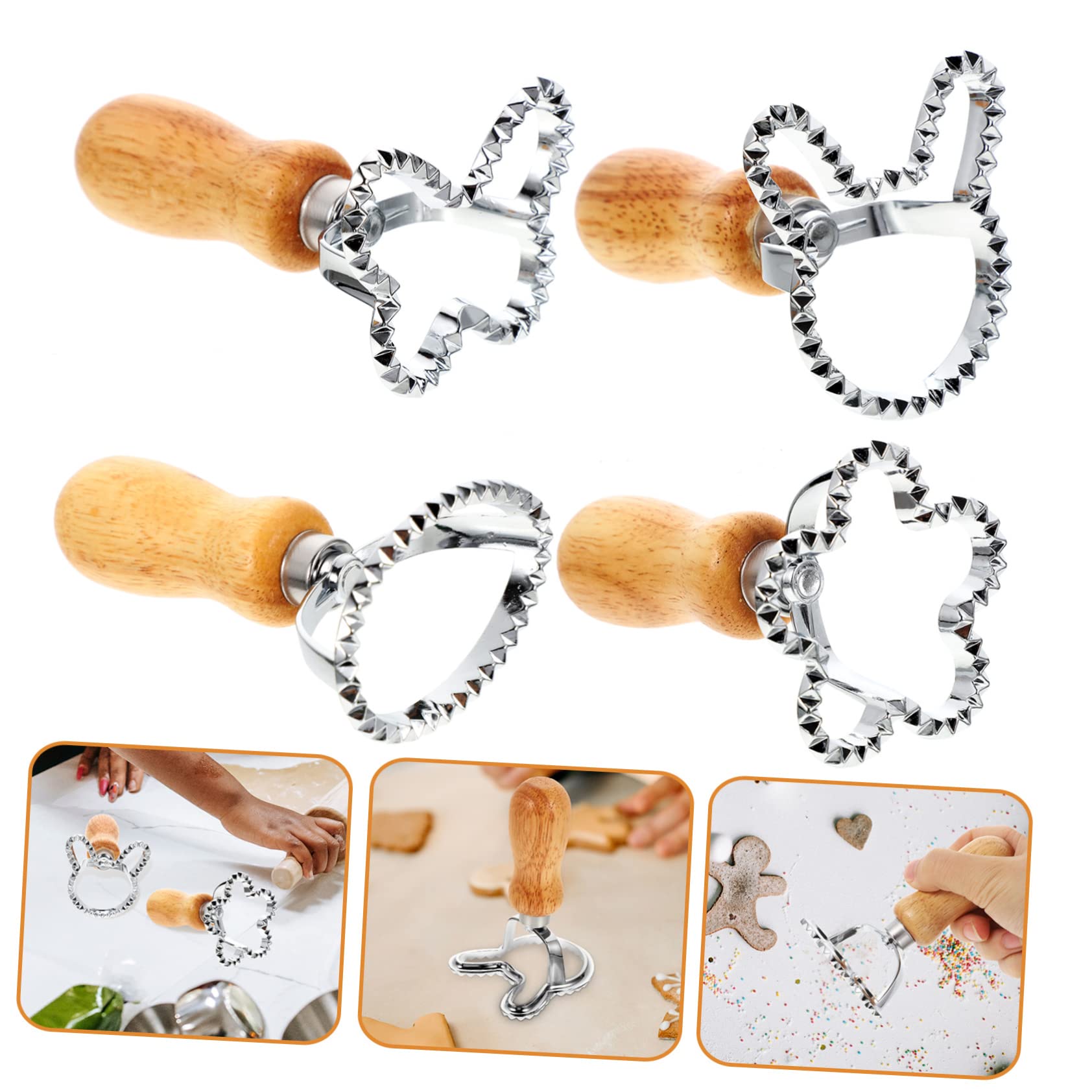 Amosfun 5 Sets Knödel-zubehör-set Küchenknödel-pressformen Ausstechformen Für Kekse Ausstechformen Für Osterfeiern 4 Stück X 5