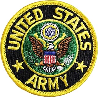 Support The Army 3 inch Novelty Round Military Patch with Iron on/Sew on Backing