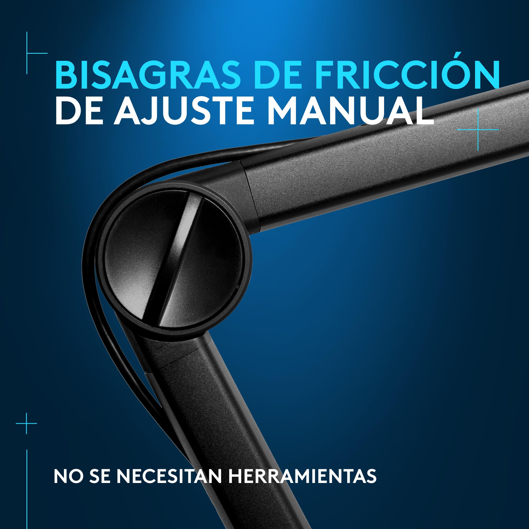 Logitech G Compass, articulado para micrófono para difusión | Resortes internos, distribución de cables integrada, grabación, gaming, streaming - Negro