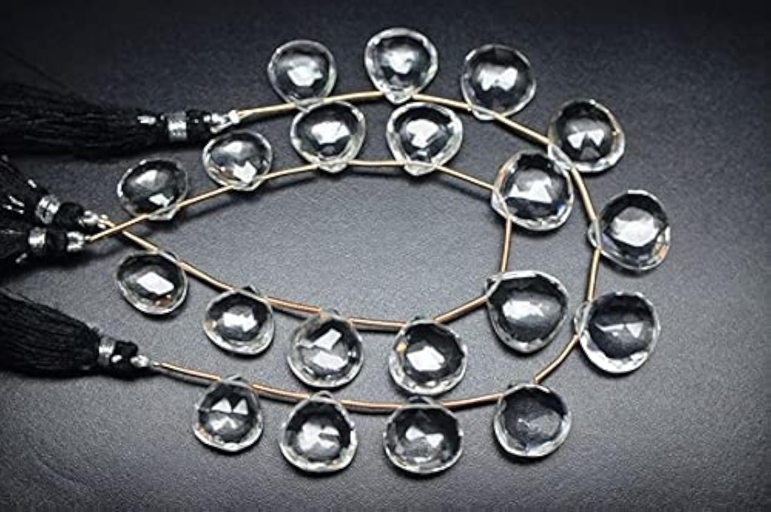 Quartz cristal de roche facetté en cœur AAA, l'élégance naturelle des perles 12-16mm