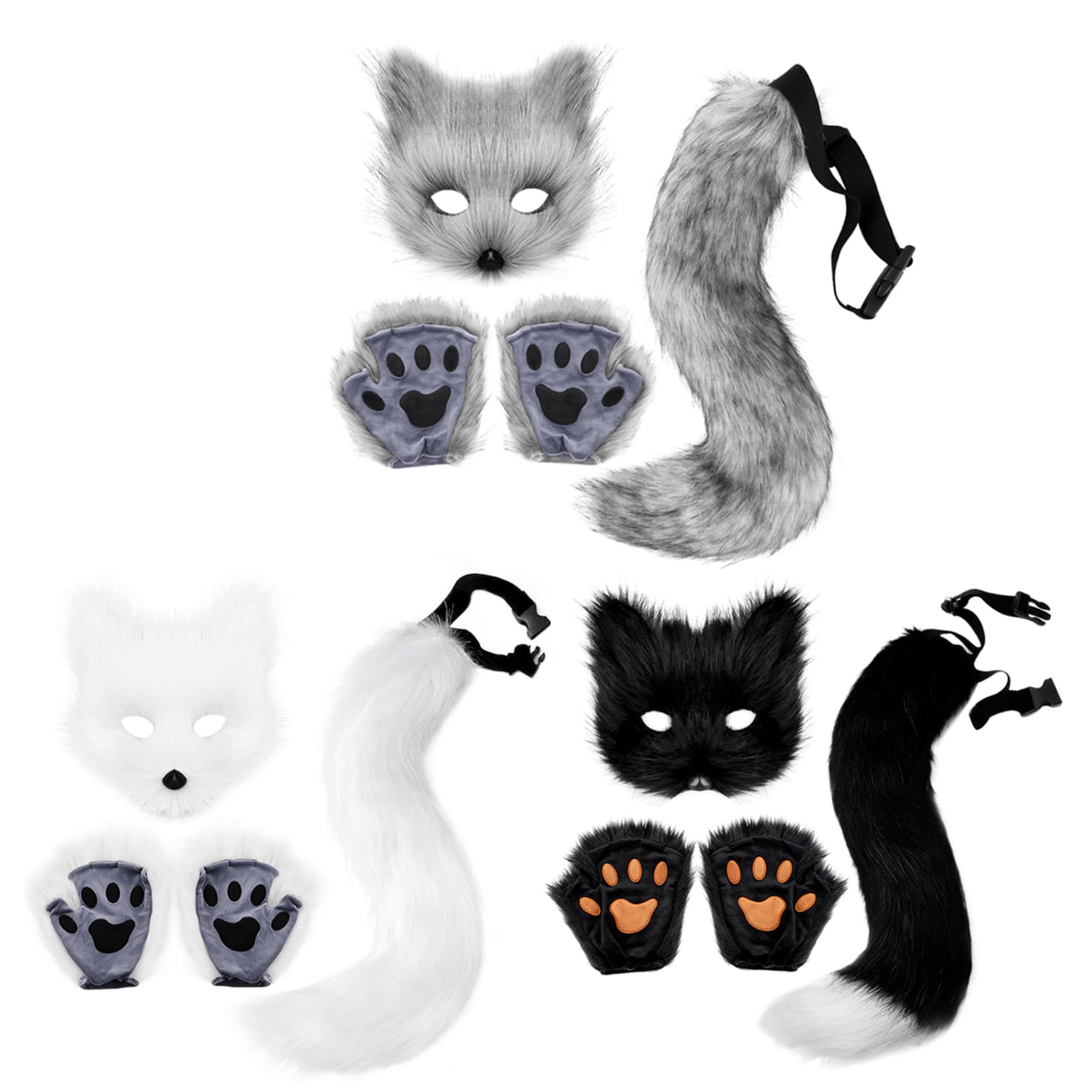 Furry Paws Plüsch-Handschuhe – Tier-Krallen Für Cosplay & Halloween – Superweich & Realistisch