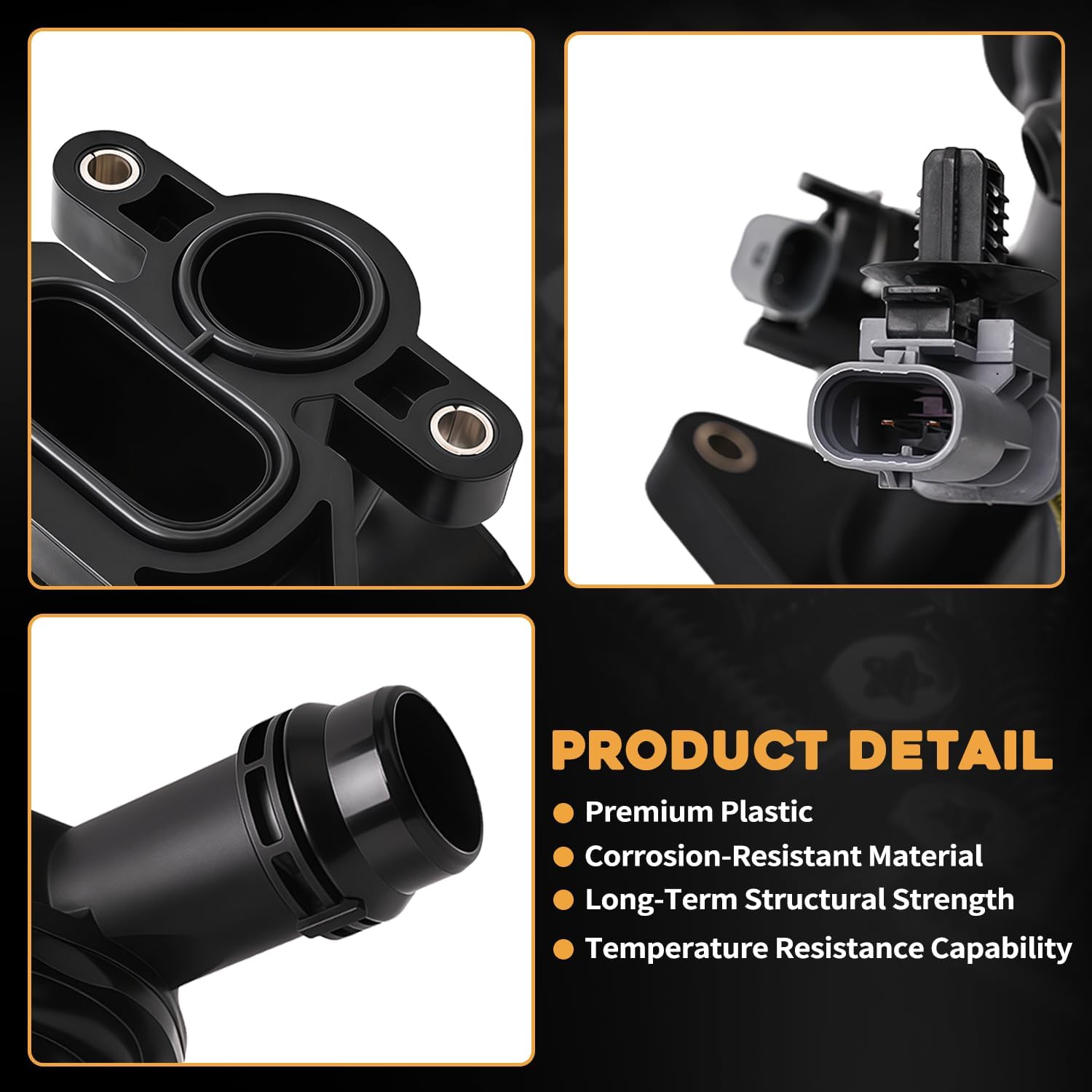 Thermostat Housing Fit For Land Rover Range Rover 2018-2023 Fit For Land Rover Defender 2020-2023 Fit For Land Rover Discovery 2018-2024 Replaces LR106640 LR093328 JDE39956 JDE40748