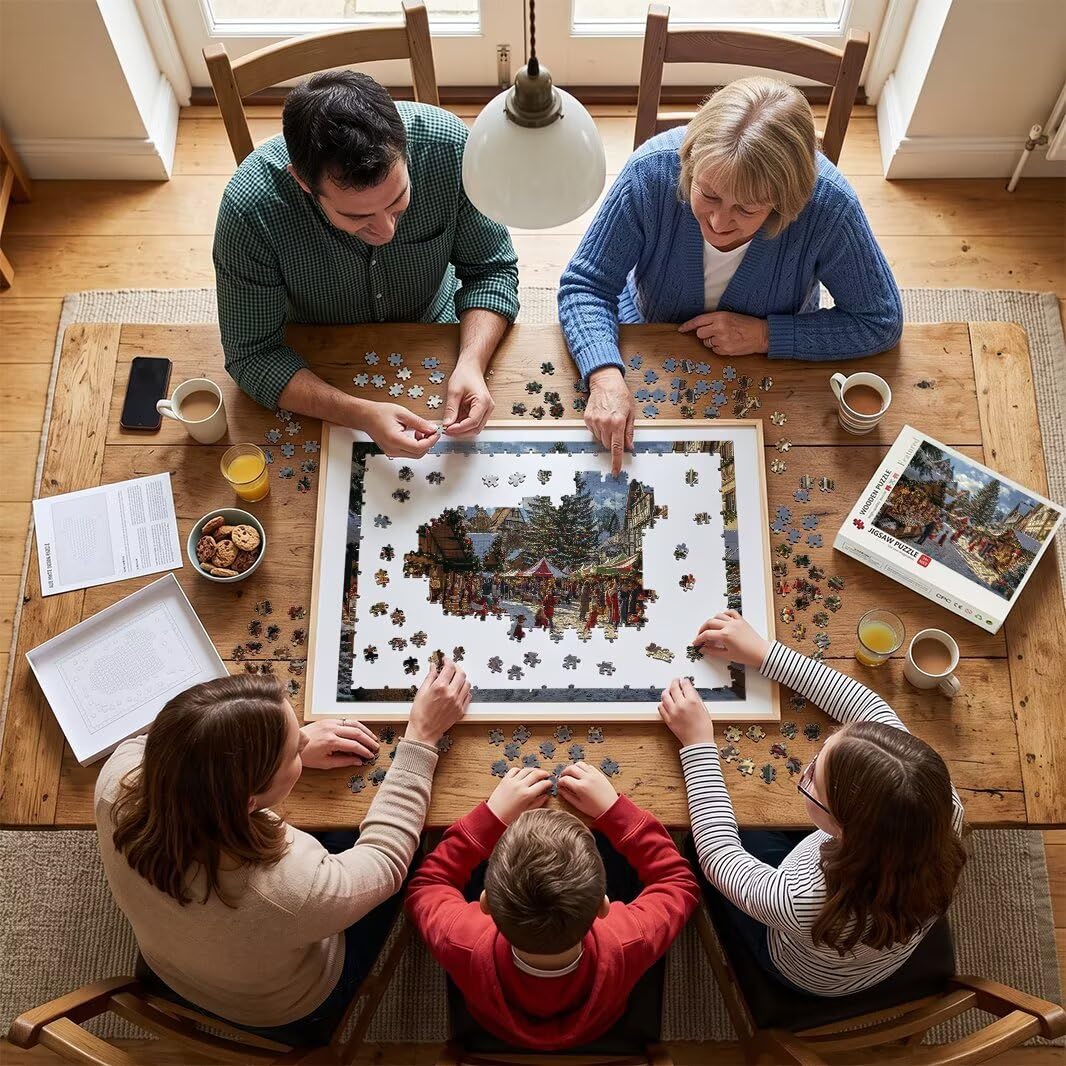 Puzzle 1000 elementów dla dorosłych, niemożliwe świąteczne puzzle dla