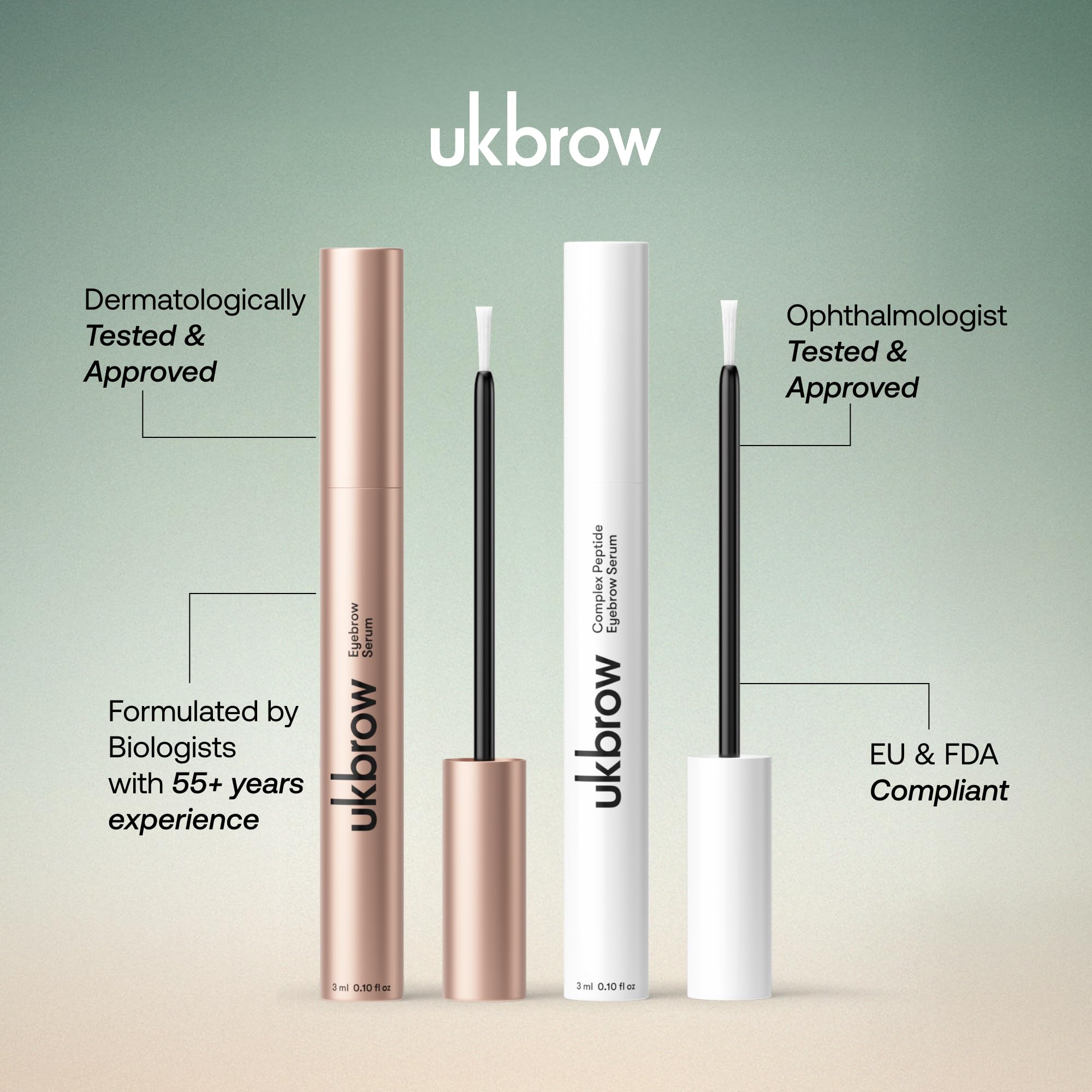 Ukbrow Serum wzmacniające wzrost brwi, 3 ml