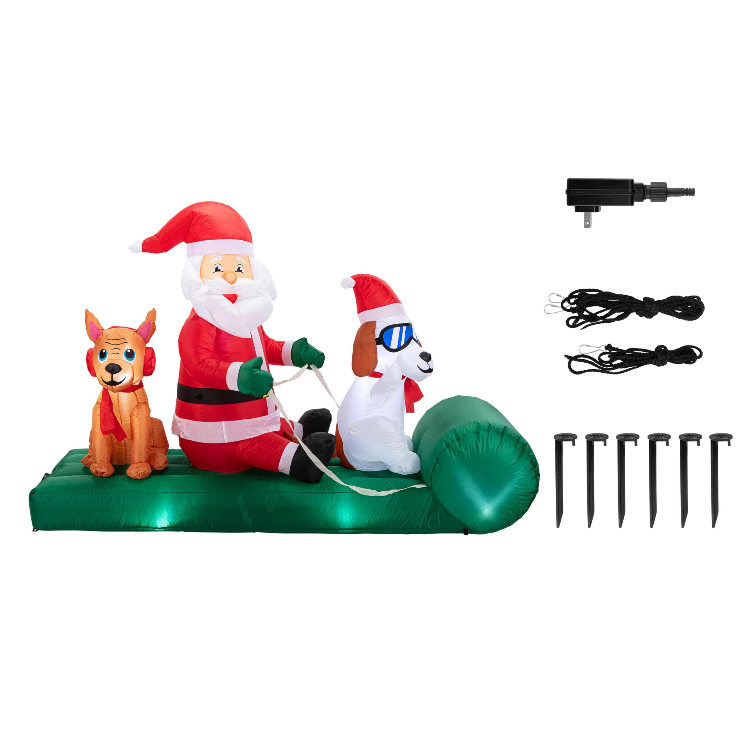 Mr. Christmas Traîneau gonflable d'extérieur 2,4 m - Père Noël