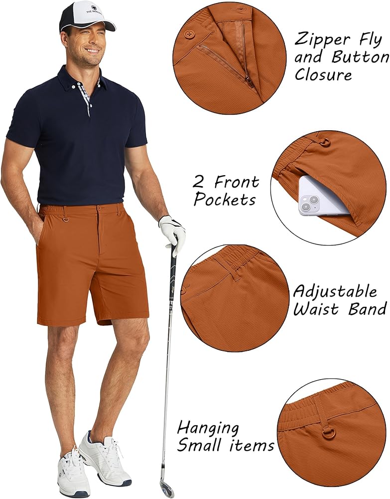 Amazon.com: COOFANDY Men's Golf Shorts 8 inch Lightweight Stretch