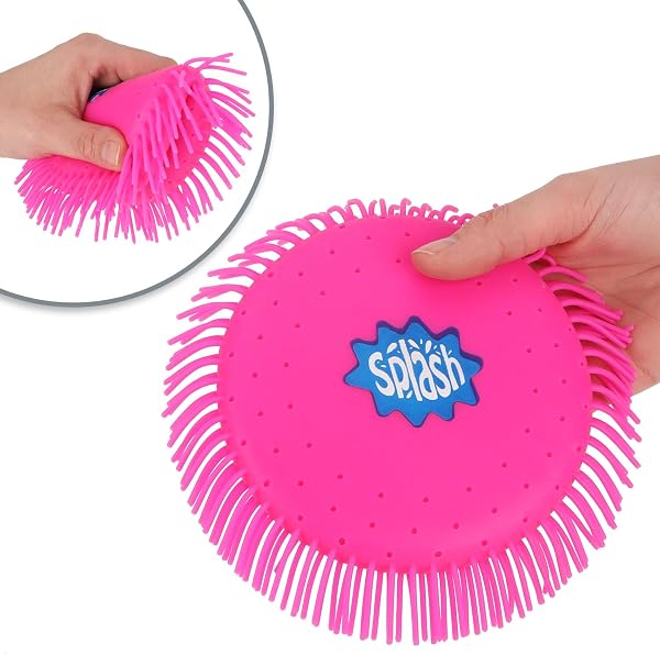 COM-FOUR® 2x frisbee ad acqua - disco da lancio in schiuma e silicone Ø 17 cm - gioco acquatico in colori vivaci, extra morbido (02 pezzi - Frisbee 17 cm) - 5