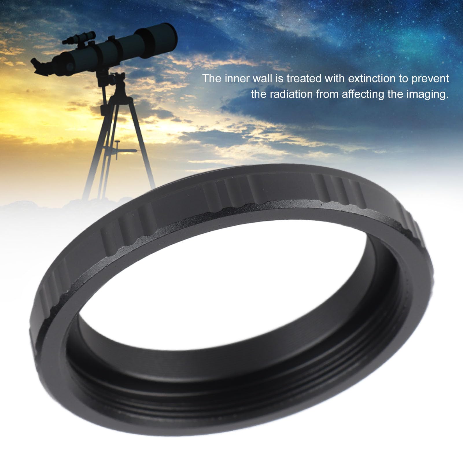 Adapter Ring, S CT Female to M48 Adapter x0.75 Male Thread T Ring Adapter Telescope Converter Threads Conversion Adaptor to M48 Telescope to Cameras Adapter Mount