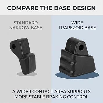 1Pc Black Roller Skates Brake Stopper Replacement Skate Accessories Brake Block Universal Non-Slip Inline Skate Safety Brake Roller Skate Toe Stops Toe Stops and Plugs,Roller Skate Parts