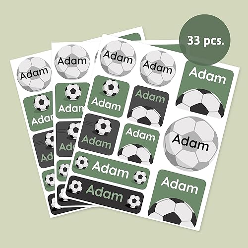 Miniatura 4 de Etiquetas de nombre grandes para niños (33) Calcomanías personalizadas para guardería y suministros escolares Calcomanías duraderas e impermeables