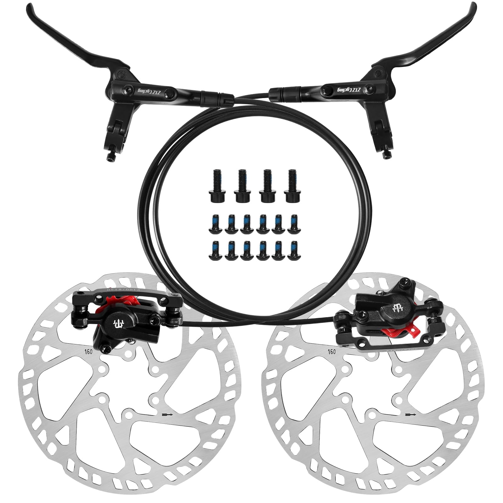Amazon.com: ZTZ MTB Hydraulic Disc Brake Set, Dual Piston