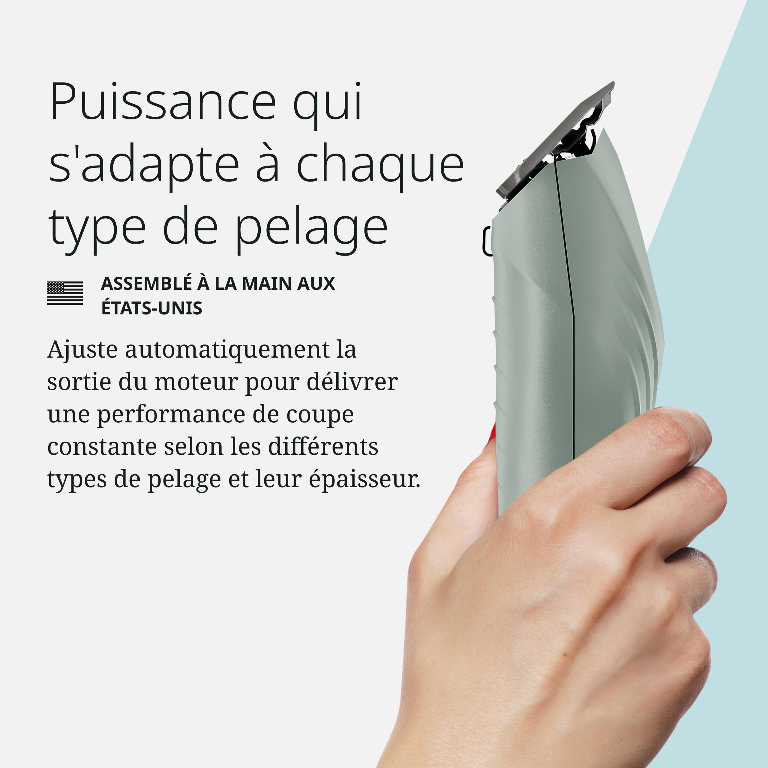 Wahl KMC+ Tondeuse pour Animaux - Moteur Sans Brosse, Boîtier Texturé, Réglages à Double Vitesse, Utilisation Cordon/Autonome - Autonomie de 120 Minutes