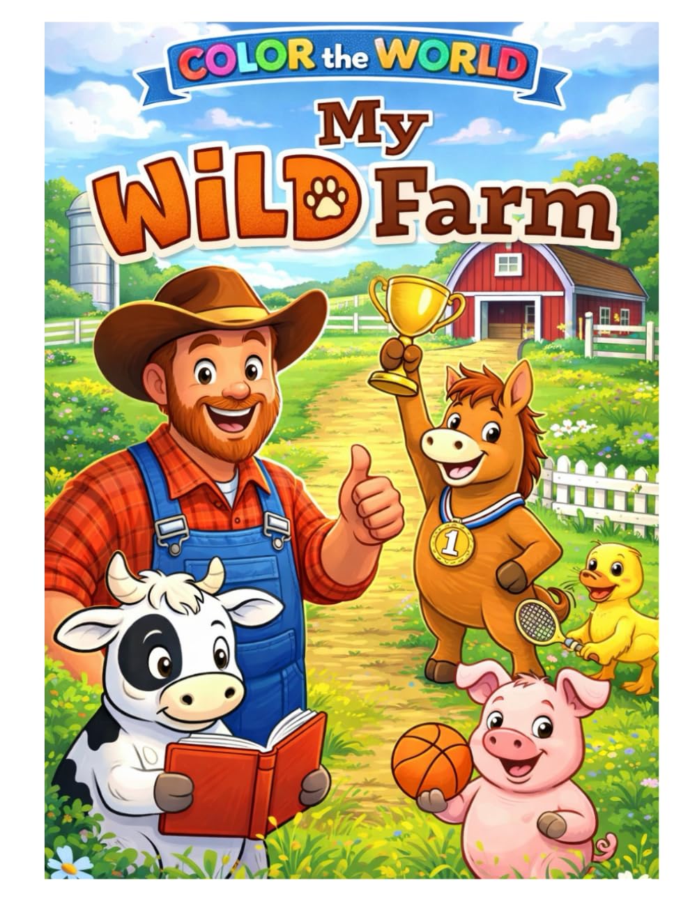 Color the World - My Wild Farm: Welcome to an action-packed farm colouring book where animals don’t just stand still. They play, create, celebrate, ... My World – Happy Farm Animal Adventures)