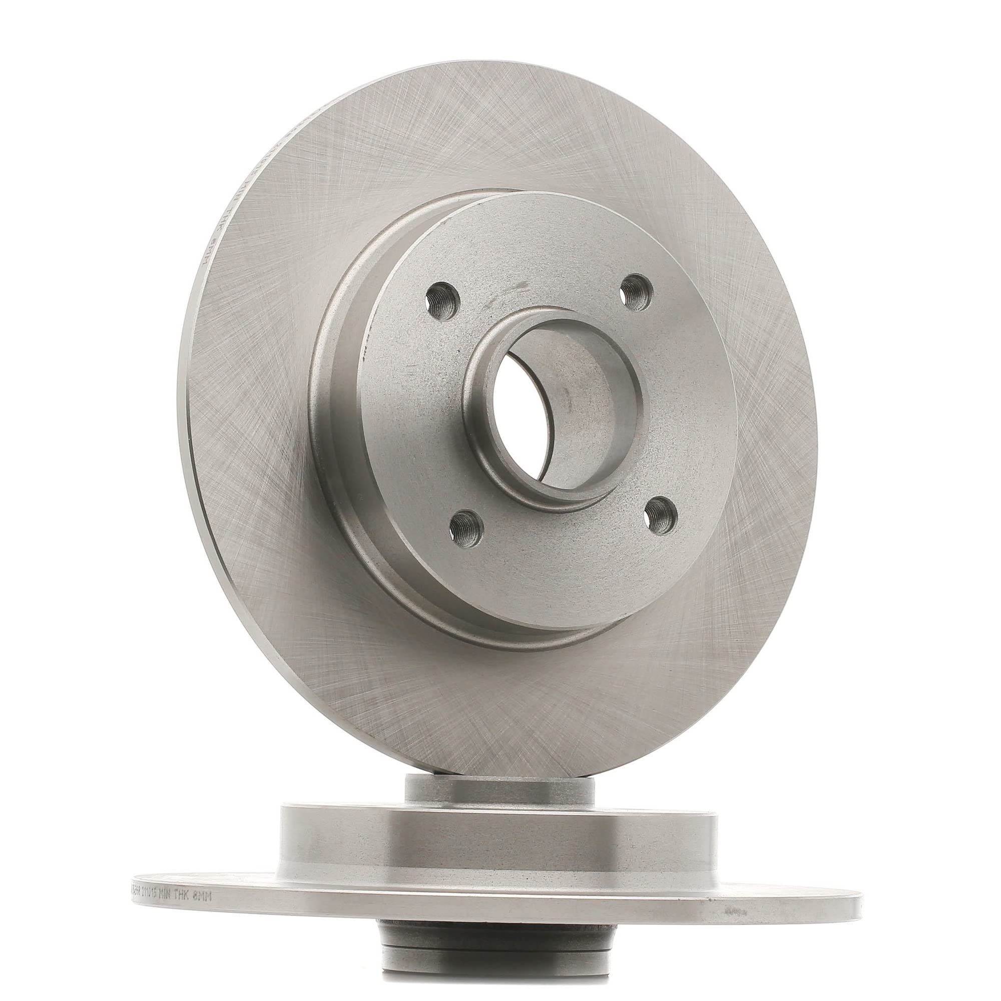 RIDEX 82B0396 2x Disco de freno Trasero con buje de rueda Compatible con PEUGEOT 207 WA, WC
