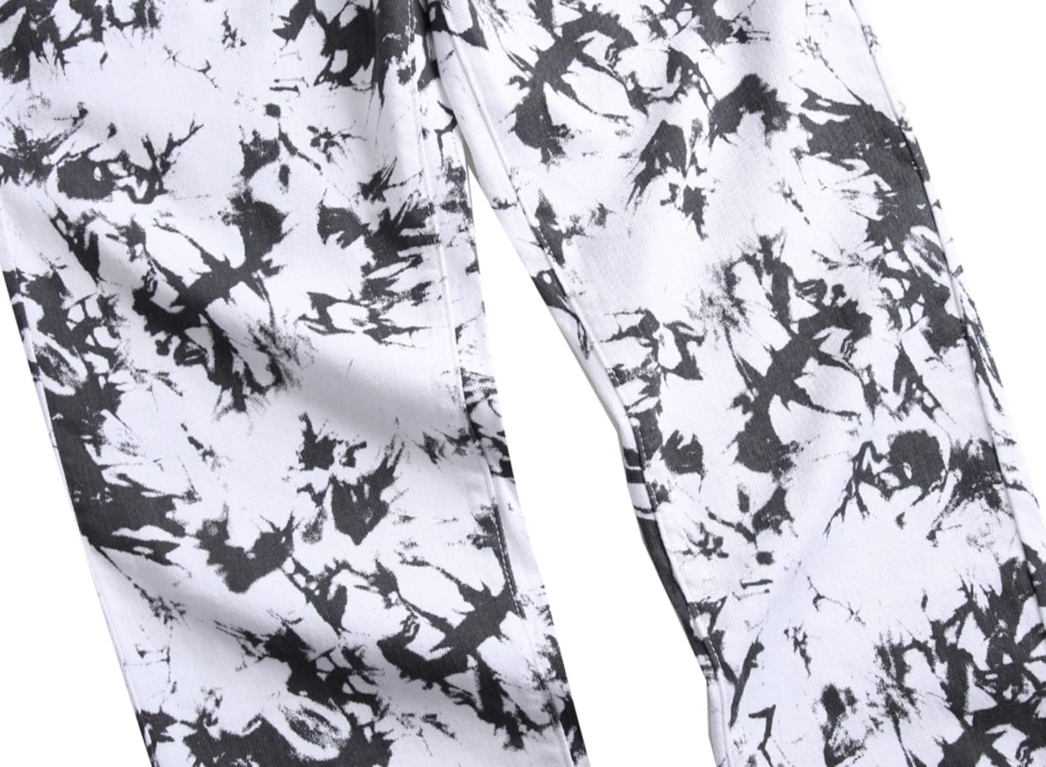 Men's Skinny Stretch Jeans Fashion Printed Slim Fit Jeans Comfort Flex Waist Casual Pants - Image 8