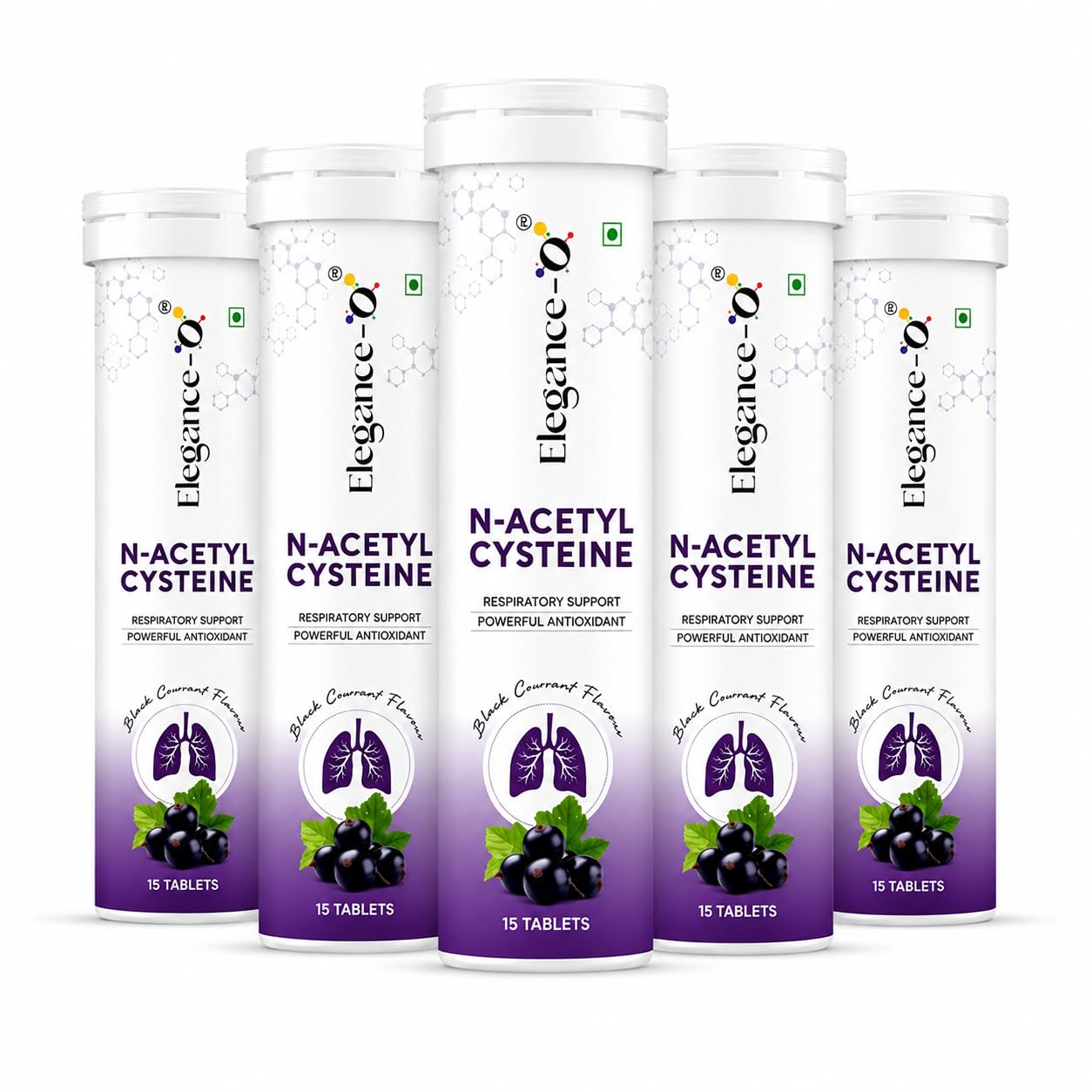 Lung Cleanser & Detox Effervescent Tablets | N-Acetyl L-Cysteine (NAC) + Vitamin C | 15 Tablets | Supports Respiratory Health | Antioxidant Support | Black Currant Flavour | For Men & Women-image-26