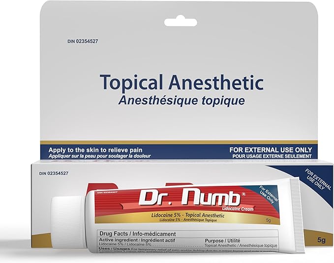 DR. NUMB 5 Lidocaine Topical Anesthetic Numbing Cream for Pain Relief