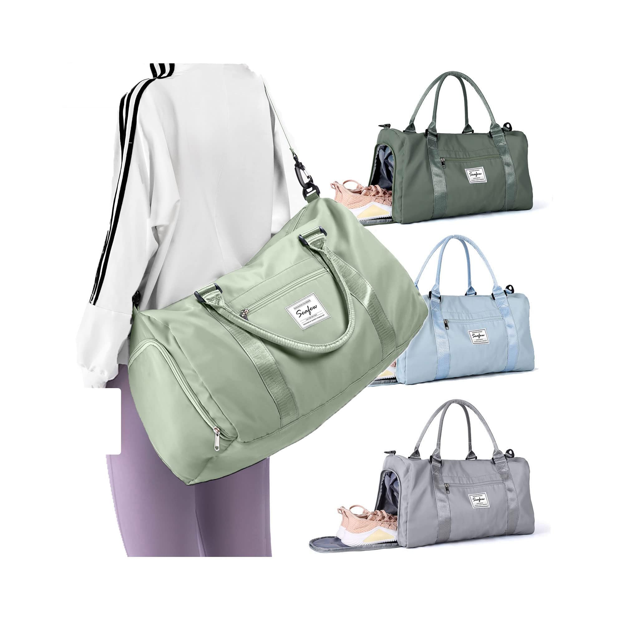 Weekender Duffel Bags for Women Men, Travel Totes Bag for Airplane, Cute Sports Gym Dance Overnight Luggage Bag with Wet Pocket Shoe Compartment,