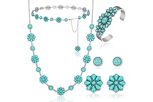 Bohemian Turquoise Western Jewelry Set for Women