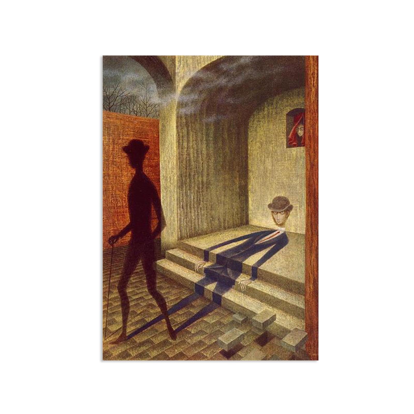 Famous Painting Remedios Varo Poster,Phenomenon,Artwork Picture Reproduction Print on Canvas surrealist art framed for Living Room Decor60x40cm(24x16in) poster