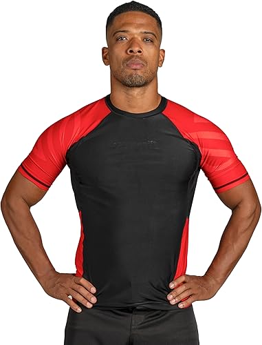 Miniatura 6 de Sanabul Esencial manga corta Rash Guard MMA BJJ Wrestling Grappling Jiu Jitsu