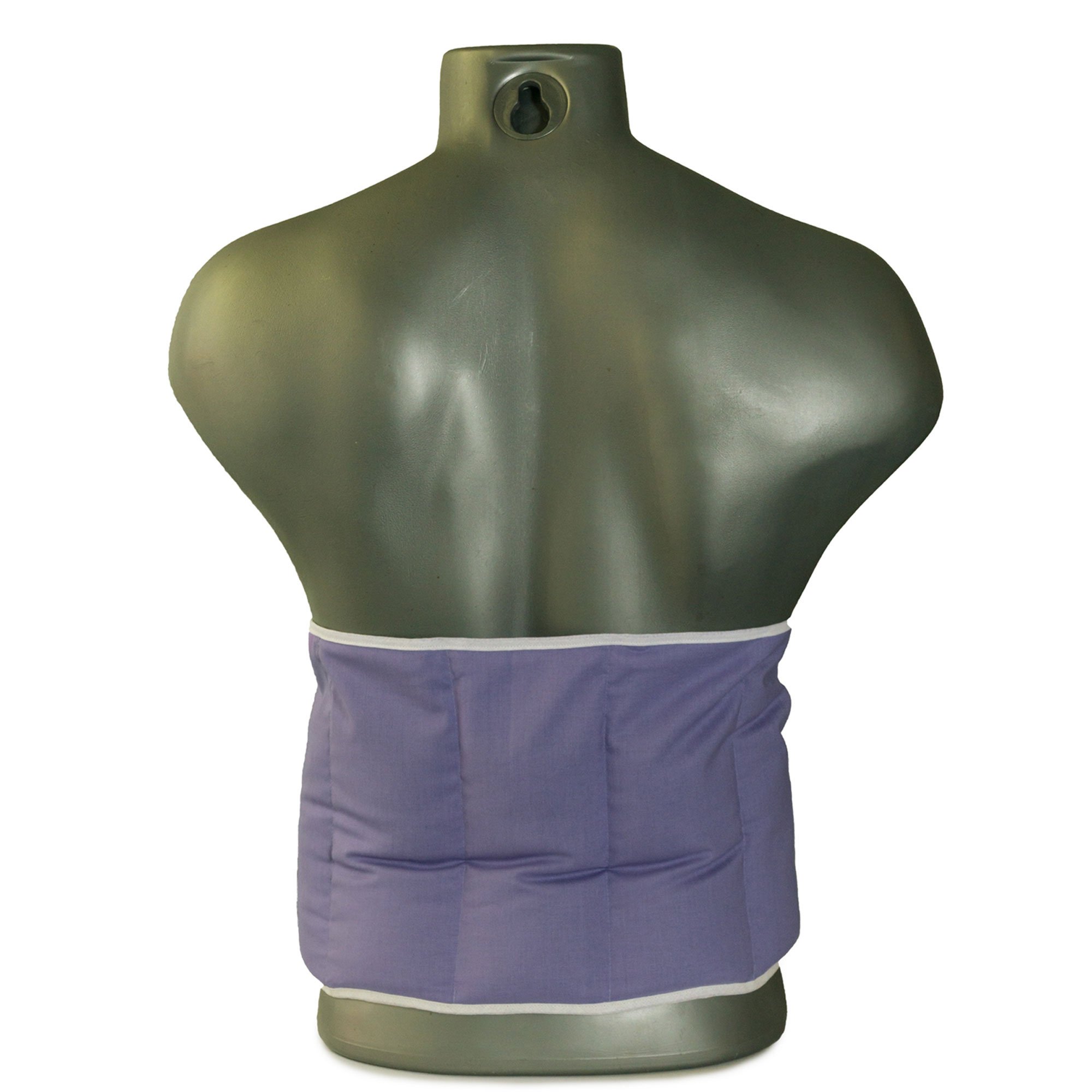 Faja térmica lumbar de semillas con cierre, largo aprox. 135cm, malva. Saco térmico para la espalda. Pepitas de uva