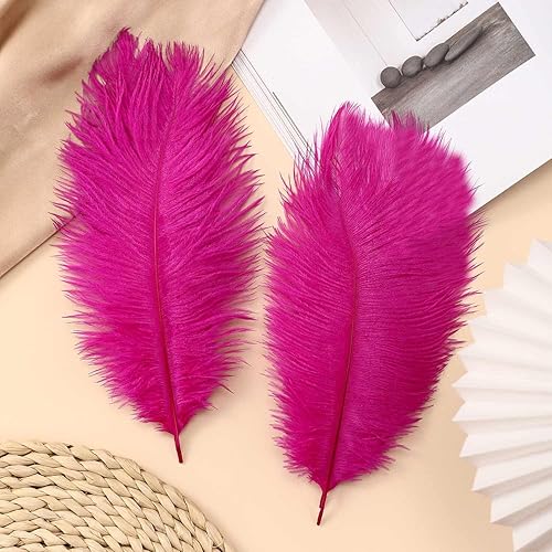 Miniatura 5 de 30 plumas de avestruz blancas a granel de 10 a 12 pulgadas para centros de mesa, fiestas, bodas, decoración del hogar, atrapasueños, jarrones,