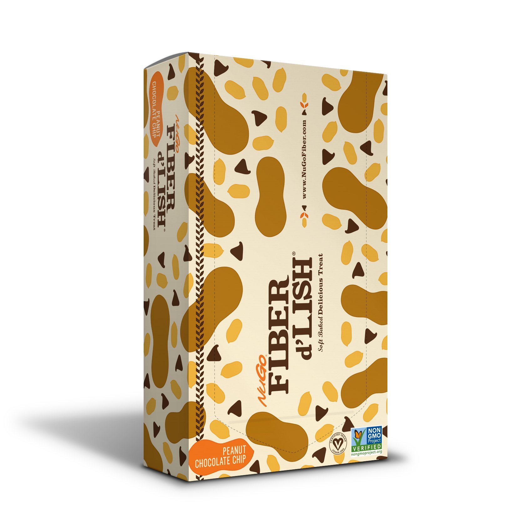 Nugo Nutrition - Fiber D'Lish Bar Peanut Chocolate Chip 16 Bars