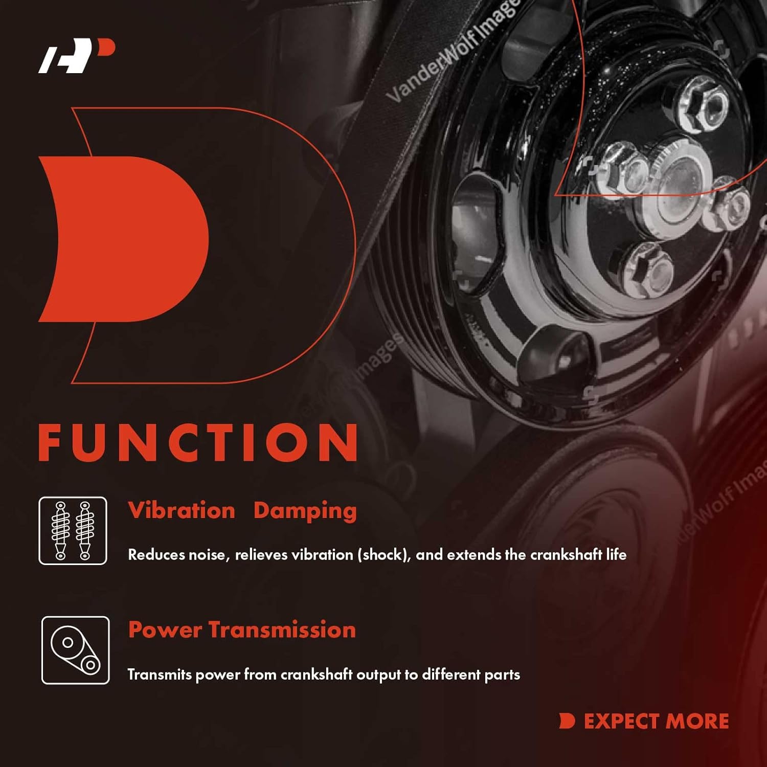 A-Premium Engine Harmonic Balancer Crankshaft Pulley Compatible with Bucik, Chevy, GMC, Cadillac, Hummer, Isuzu & Saab Vehicles - 4.8L 5.3L 6.0L 6.2L - Escalade, Silverado, Tahoe, Sierra, Yukon & More