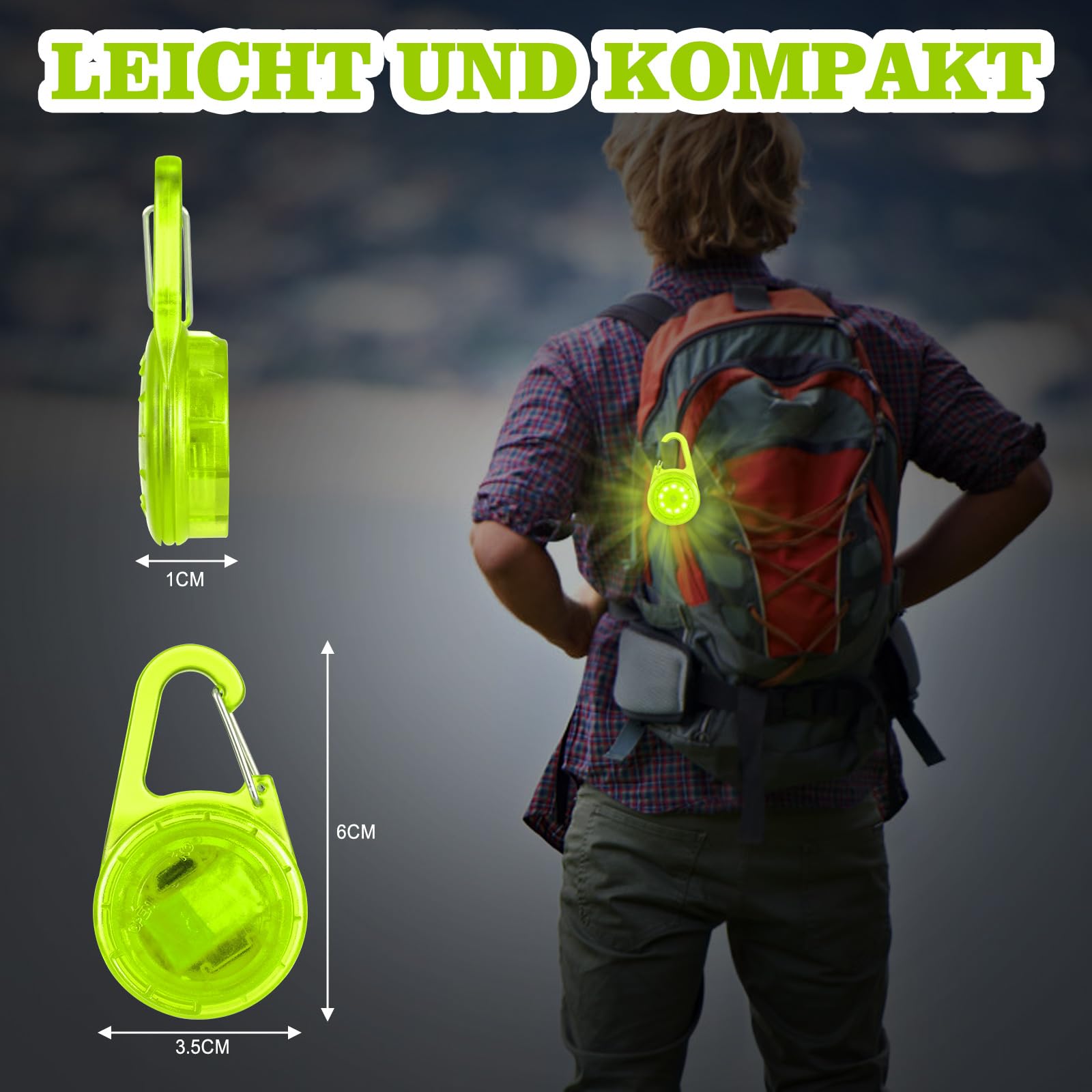 Karrong Campinglampe LED USB Wiederaufladbare, Mini Magnet Camping Laterne Campingleuchte, 4 Modi SOS Wasserdicht Tragbar Zeltlampe für Outdoor Wandern Notfall