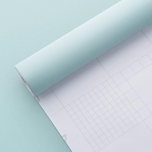 Miniatura 2 de Papel de contacto azul texturizado, color azul claro, papel tapiz para despegar y pegar, rollo de vinilo autoadhesivo azul sólido, papel tapiz