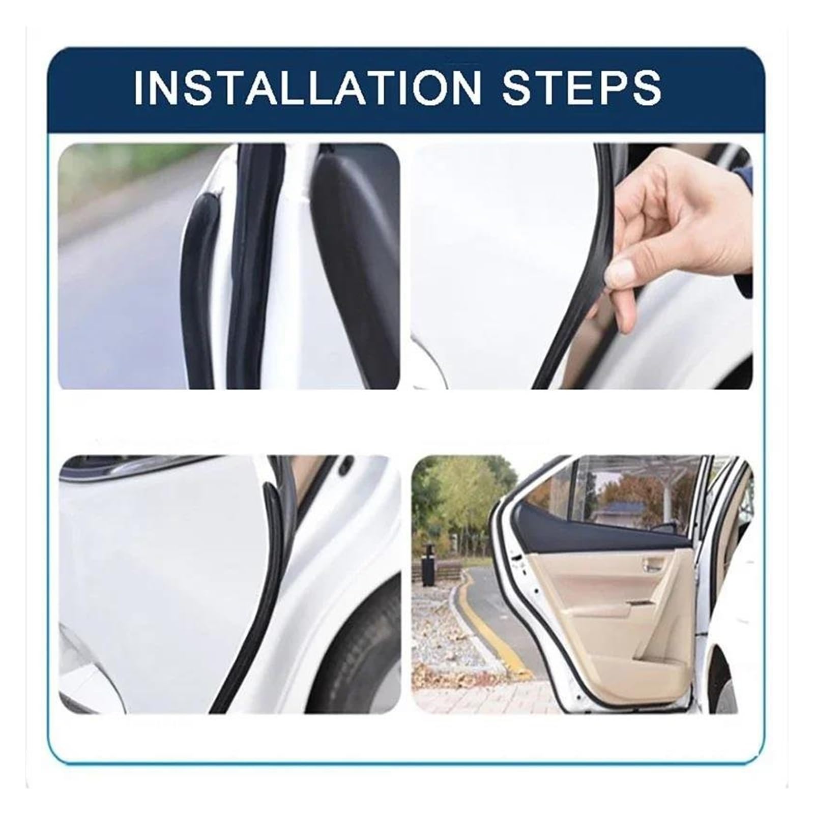 Guarnizione Porta Auto 11 pz Pieno Auto Porta Strisce Sigillanti Modanatura Gomma Guarnizioni di Isolamento Acustico Per Tesla Per Model 3 Y Tronco guarnizioni delle porte Guarnizioni per auto