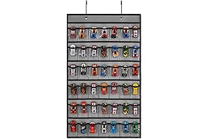 Kids Car Toy Organizer | Hanging Toy Car Storage | Wall Mounted...
