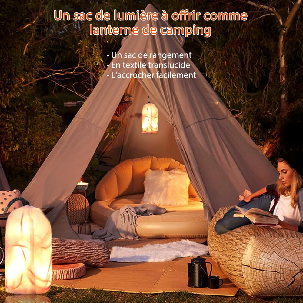 Lichterkette, für den Außenbereich, mit Akku, USB, wiederaufladbar, solarbetrieben, 12 + 5 LEDs, 9 m, abnehmbar, 7 Leuchtmodi, verstellbar, Lampe für Camping, Zelt und Haus.