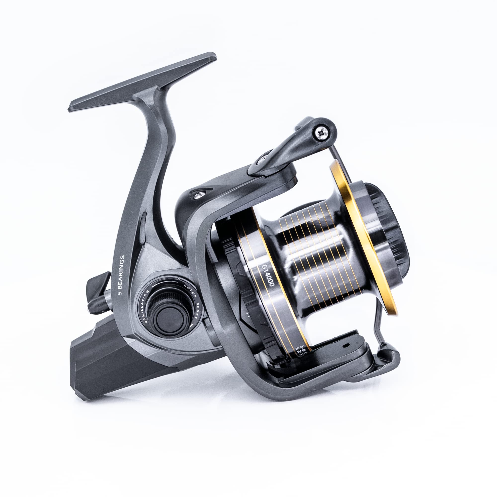 TICA Mulinello Da Pesca Giant G14000, Sistema Speciale Per Il Surfcasting, Gear Ratio 4.1, Peso 665gr