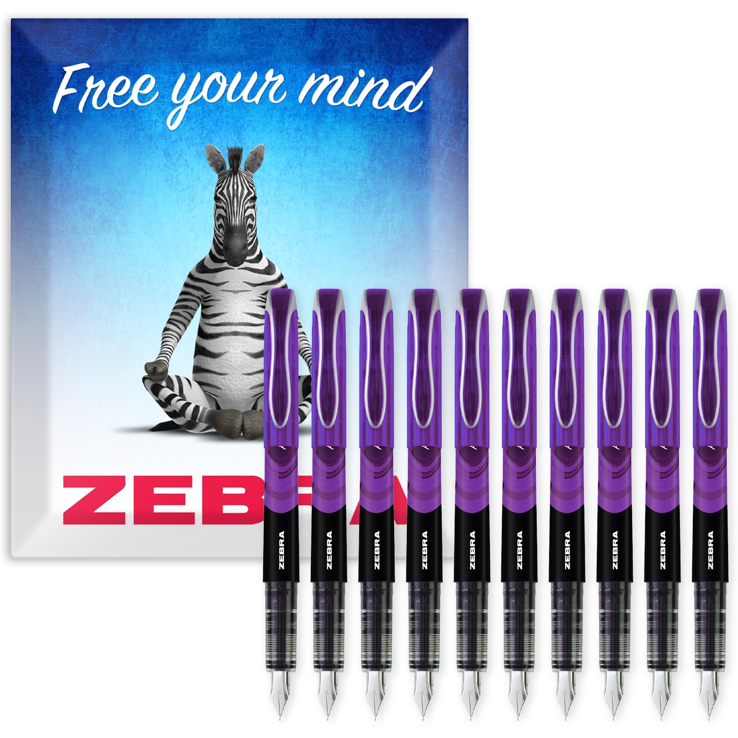 Zebra Fuente Disposable Fountain Pen - Fine Nib 1.0 Mm, Line Width 0.6