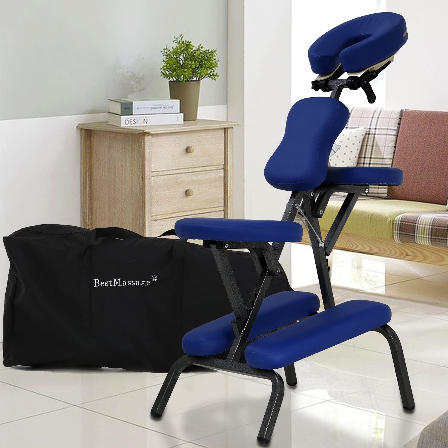 Amazon.com: Ruesleag Portable Massage Chair, Height Adjustable Tattoo ...
