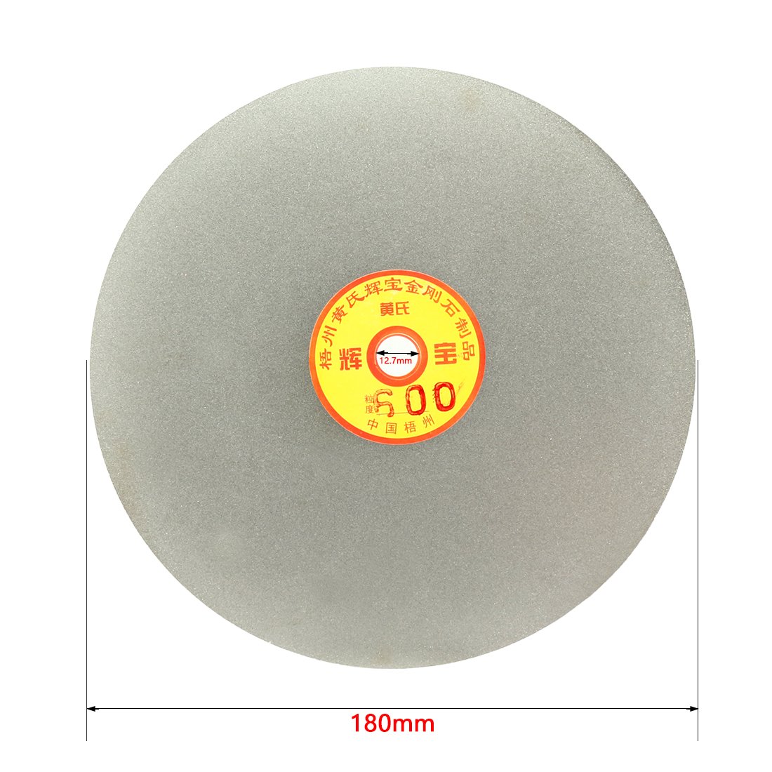Sourcingmap 180mm 7-inch Grit 600 Diamond Coated Flat Lap Disk Wheel Grinding Sanding Disc - Image 2