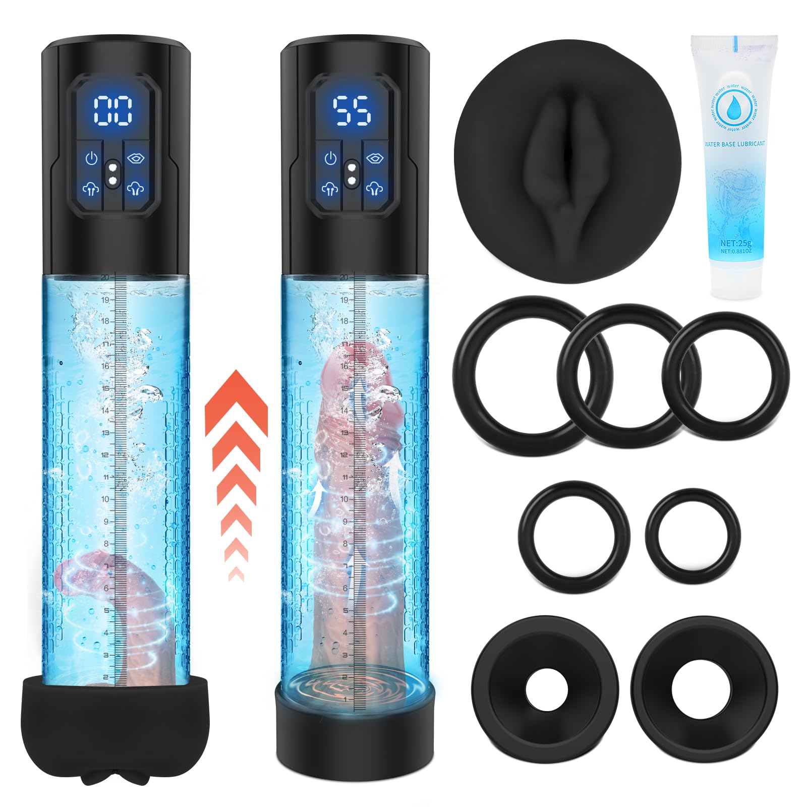 Sex Toys Men Penis Pump - Male Masturbator Adult Toy Vacuum Penis Enlarger for Erection, Sex Toys4mens UK Mastuabors with Cock Ring & Pocket Pussy. Sucking Toy for Dildo with 4 Suction Modes